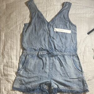 Mustard Seed Light Blue Denim Romper size S